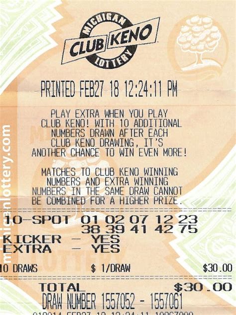 michiganlottery com club keno|How to Play Club Keno .